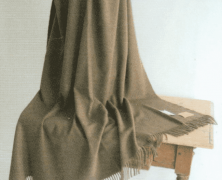 Кашемировый плед Steinbeck Baikal Braun-meliert коричневый 130x190 - фото 6